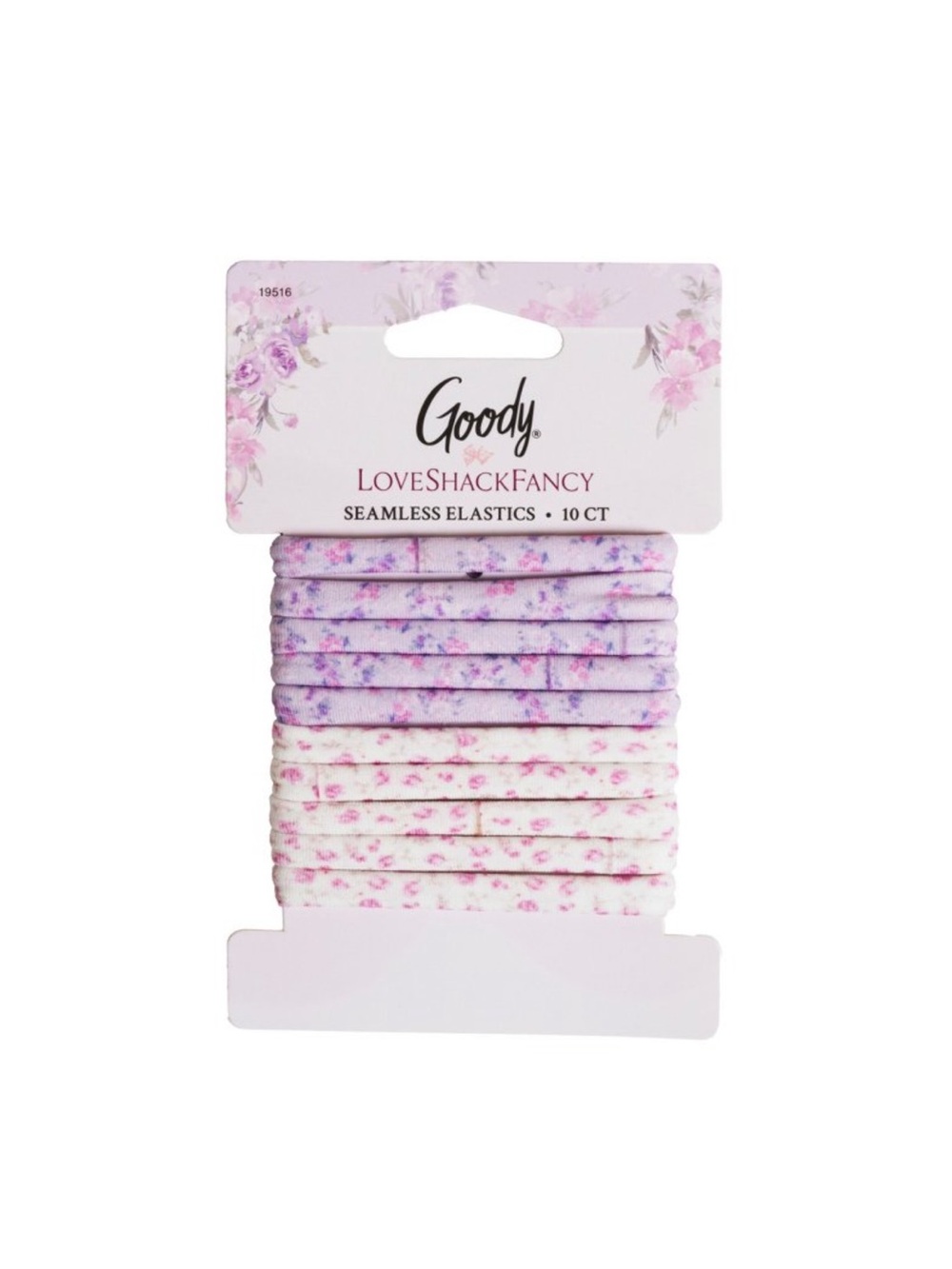 LoveShackFancy x Goody elastic hair ties Hibiscus purple